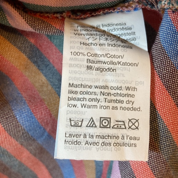 Madewell Butterfly Top In Rainbow Striped Style #L3049. Size XS - Picture 13 of 13